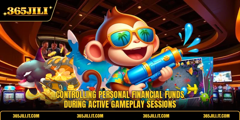 Controlling personal financial funds during active gameplay sessions