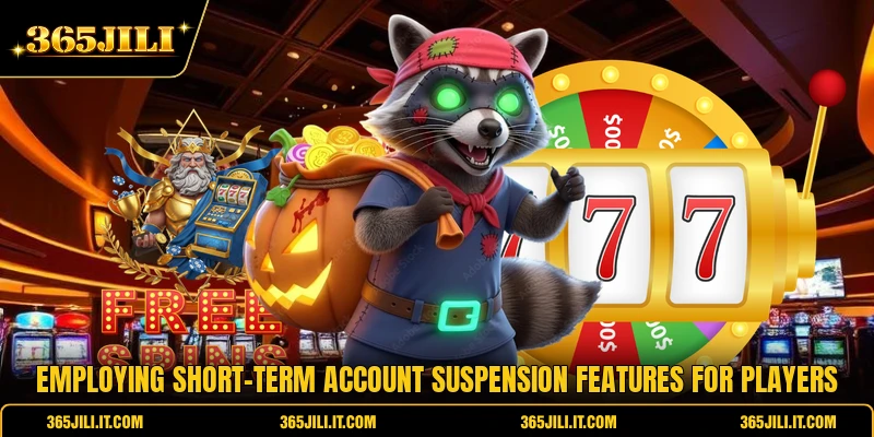 Employing short-term account suspension features for players